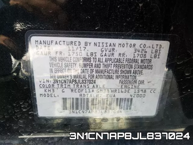 3N1CN7AP8JL837024 фото 2