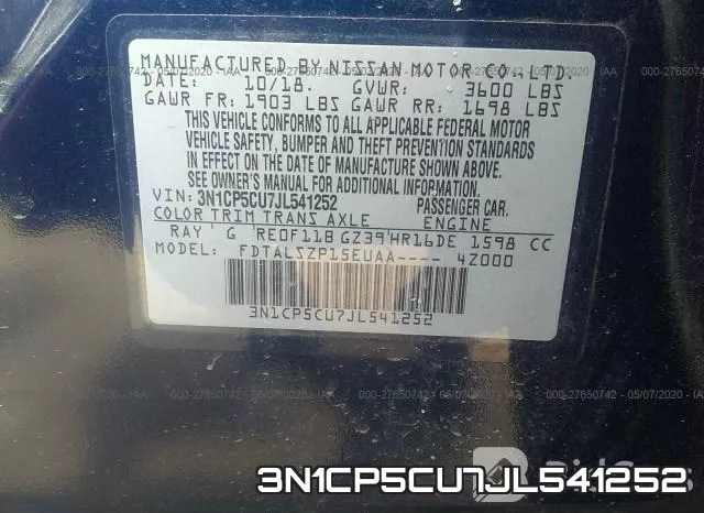 3N1CP5CU7JL541252 фото 10