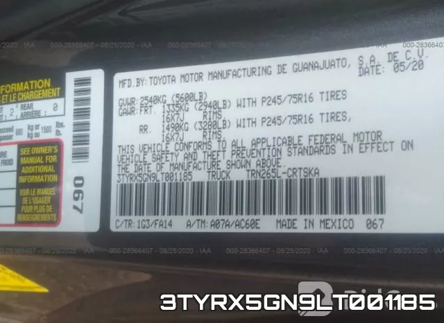 3TYRX5GN9LT001185 фото 10