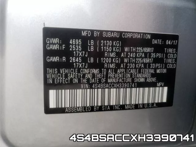 4S4BSACCXH3390741 фото 2