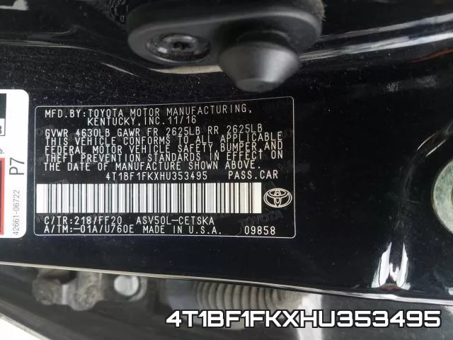 4T1BF1FKXHU353495 фото 2