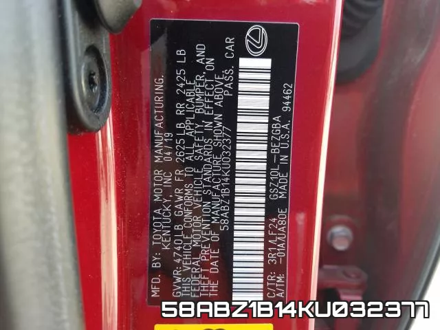 58ABZ1B14KU032377 фото 2