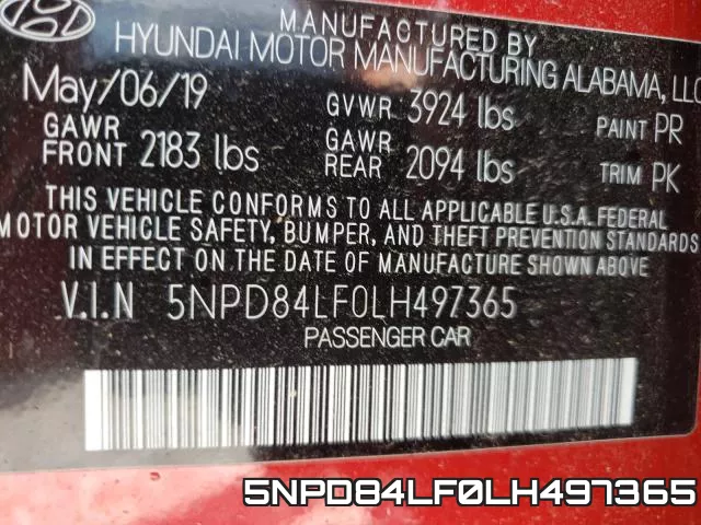 5NPD84LF0LH497365 фото 2