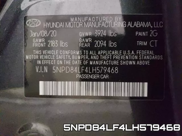 5NPD84LF4LH579468 фото 2