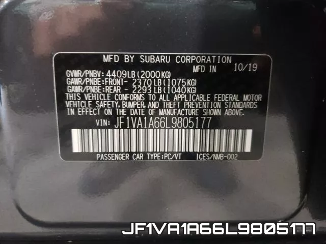 JF1VA1A66L9805177 фото 2