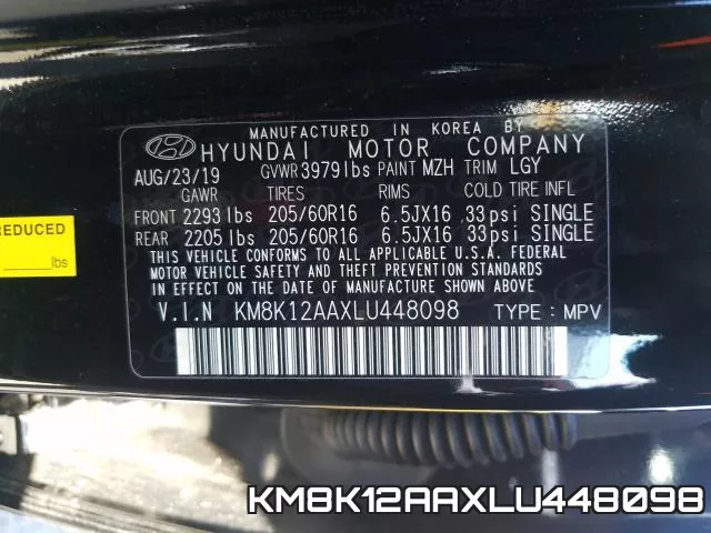 KM8K12AAXLU448098 фото 2