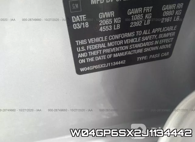 W04GP6SX2J1134442 фото 10