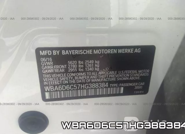 WBA6D6C57HG388384 фото 9