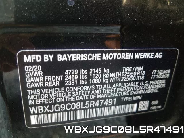 WBXJG9C08L5R47491 фото 2