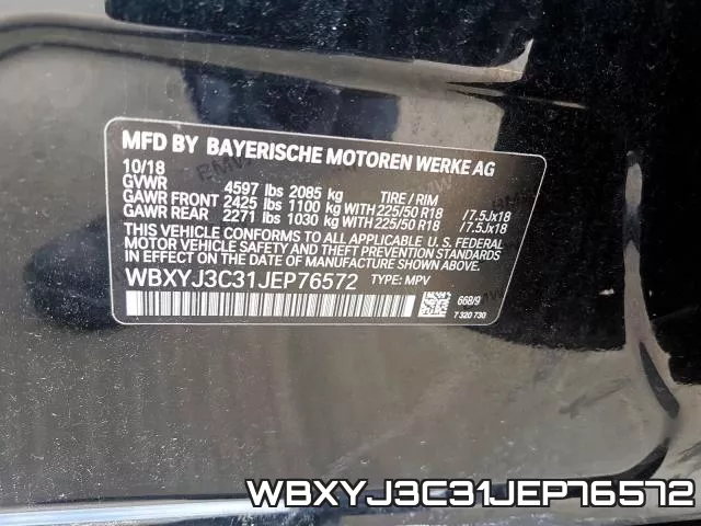 WBXYJ3C31JEP76572 фото 2