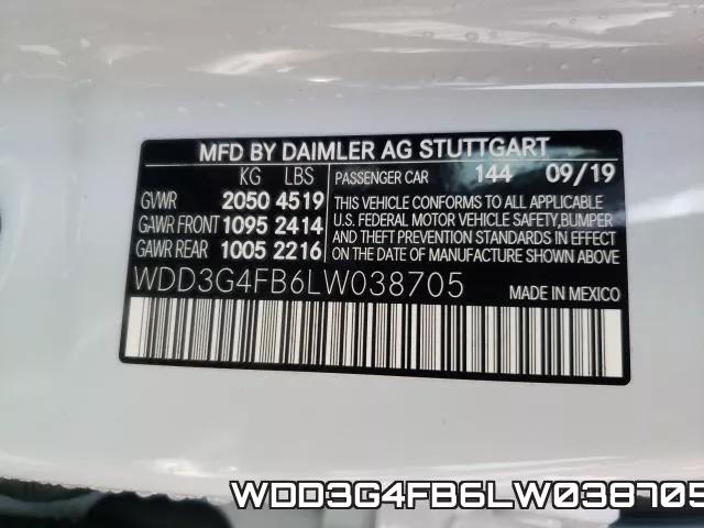 WDD3G4FB6LW038705 фото 2