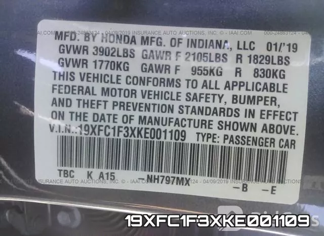 19XFC1F3XKE001109 фото 10