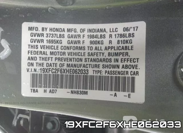 19XFC2F6XHE062033 фото 10