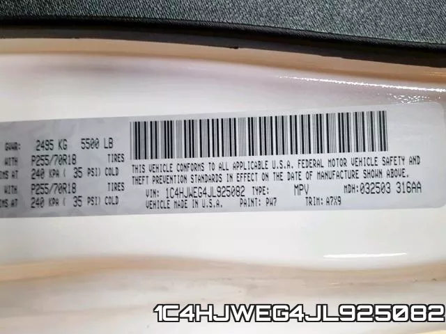 1C4HJWEG4JL925082 фото 2