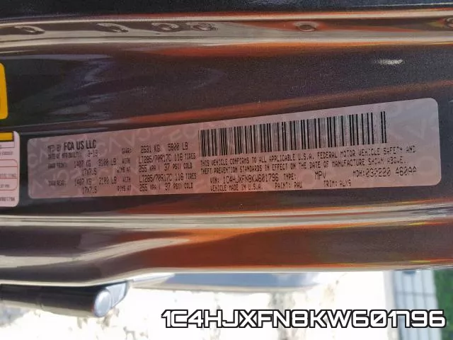 1C4HJXFN8KW601796 фото 2