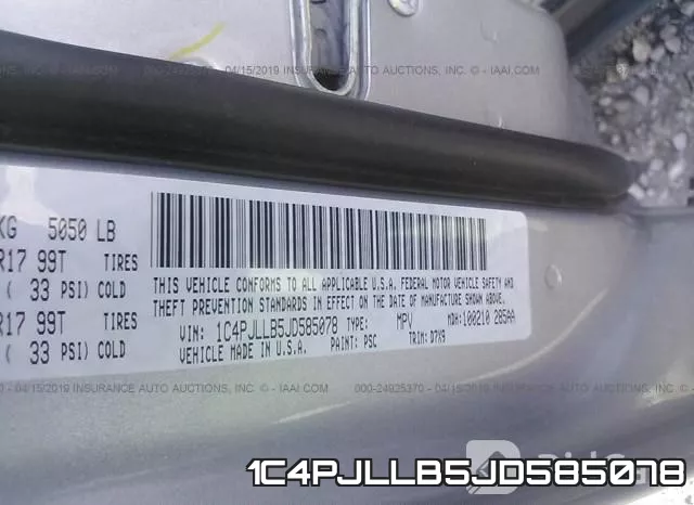 1C4PJLLB5JD585078 фото 10