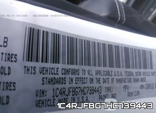 1C4RJFBG7HC739443 фото 10