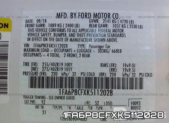 1FA6P8CFXK5112028 фото 10
