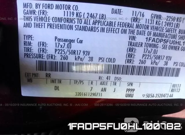 1FADP5FU0HL100782 фото 10