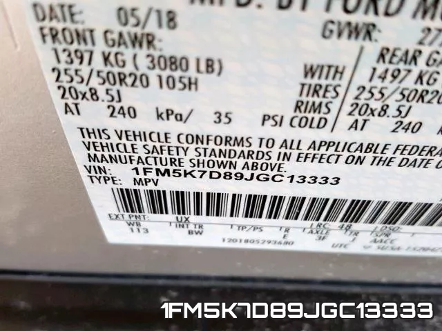 1FM5K7D89JGC13333 фото 2