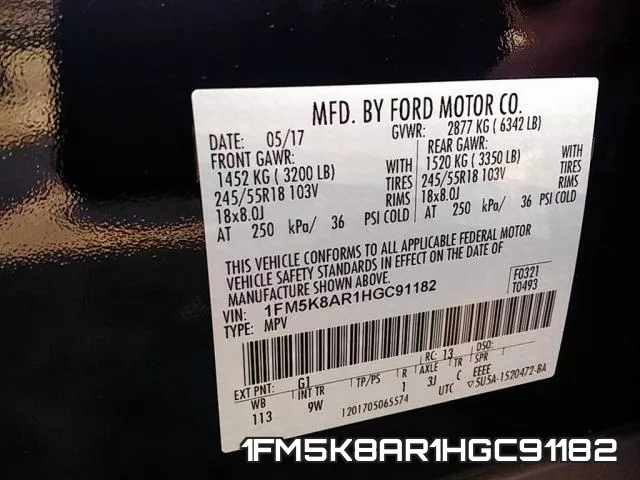 1FM5K8AR1HGC91182 фото 2