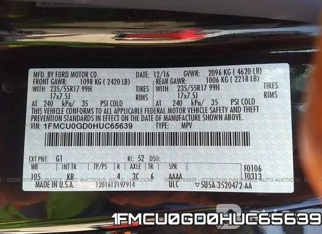 1FMCU0GD0HUC65639 фото 10