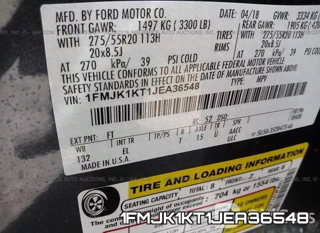 1FMJK1KT1JEA36548 фото 10