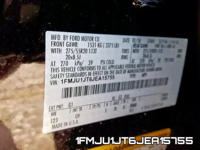 1FMJU1JT6JEA15755 фото 2