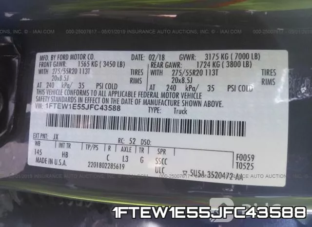 1FTEW1E55JFC43588 фото 10