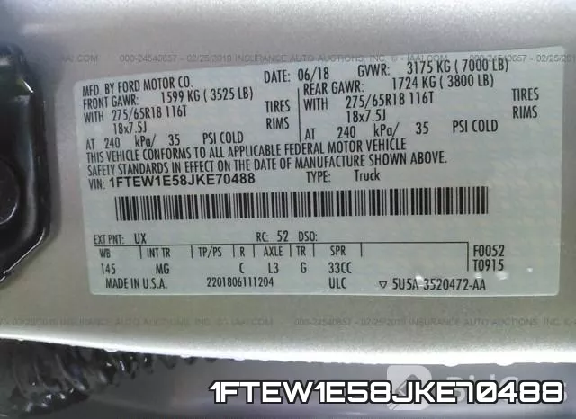 1FTEW1E58JKE70488 фото 10