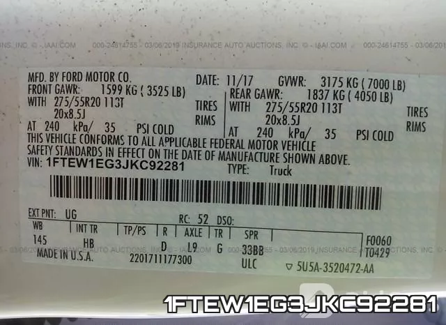 1FTEW1EG3JKC92281 фото 10