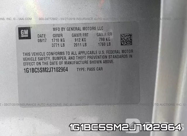 1G1BC5SM2J7102964 фото 10