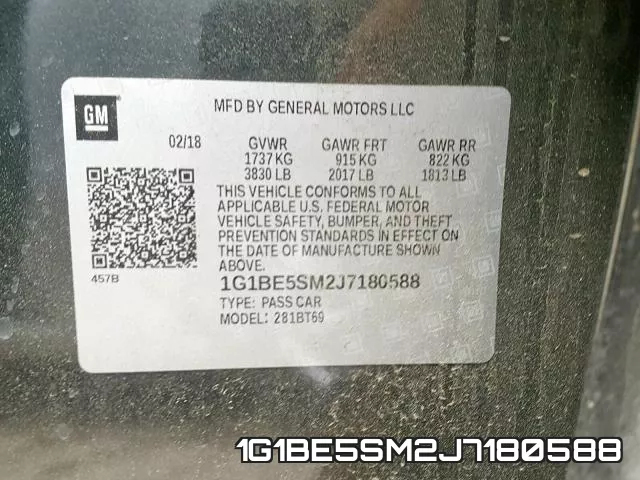 1G1BE5SM2J7180588 фото 2