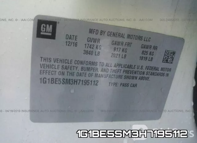 1G1BE5SM3H7195112 фото 10