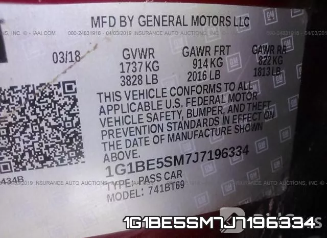 1G1BE5SM7J7196334 фото 10