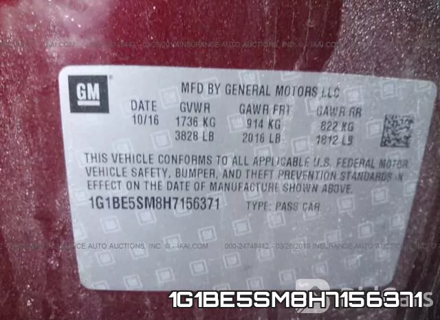 1G1BE5SM8H7156371 фото 10