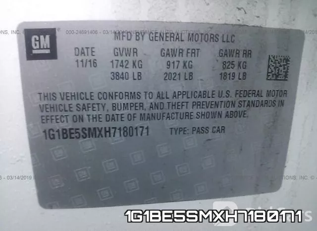 1G1BE5SMXH7180171 фото 10