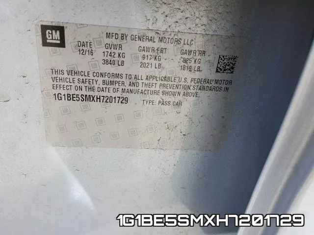 1G1BE5SMXH7201729 фото 2