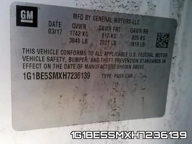 1G1BE5SMXH7236139 фото 2