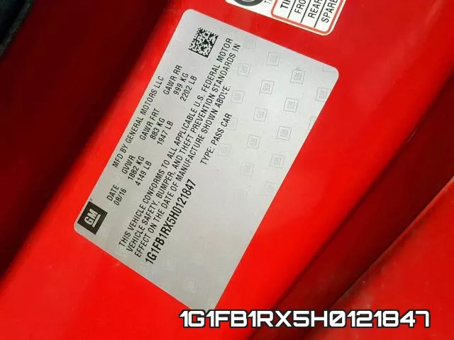 1G1FB1RX5H0121847 фото 2