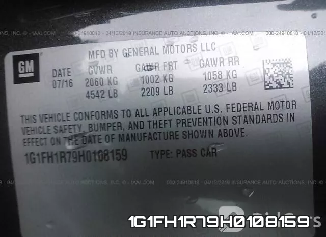1G1FH1R79H0108159 фото 10
