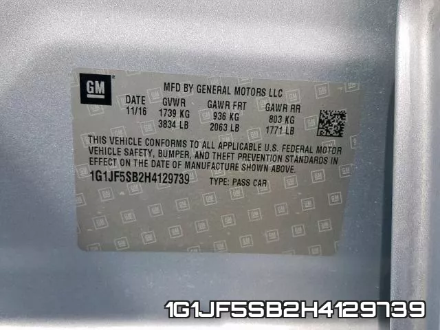 1G1JF5SB2H4129739 фото 2