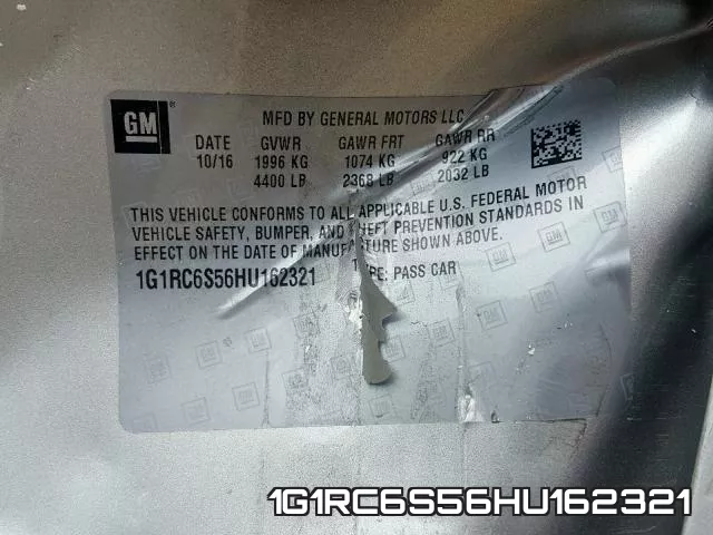 1G1RC6S56HU162321 фото 2