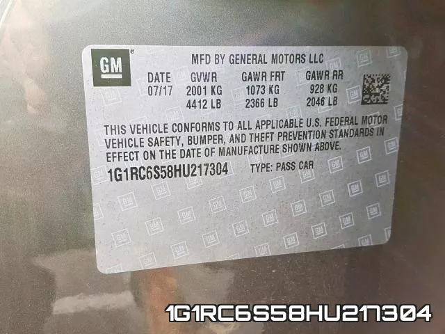 1G1RC6S58HU217304 фото 2