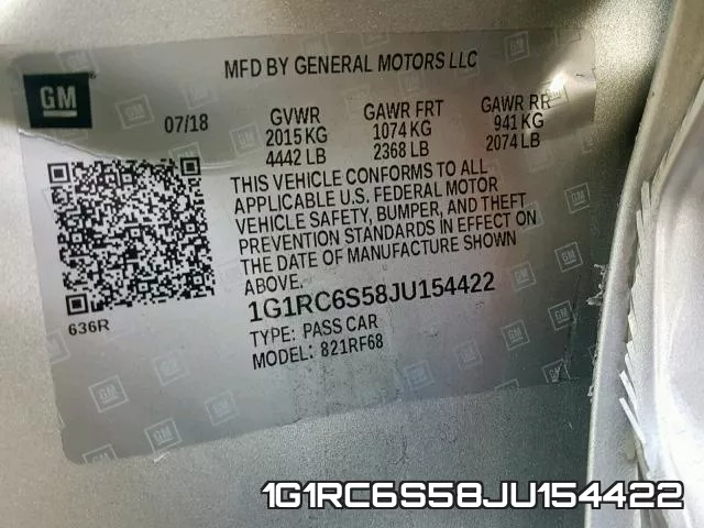 1G1RC6S58JU154422 фото 2