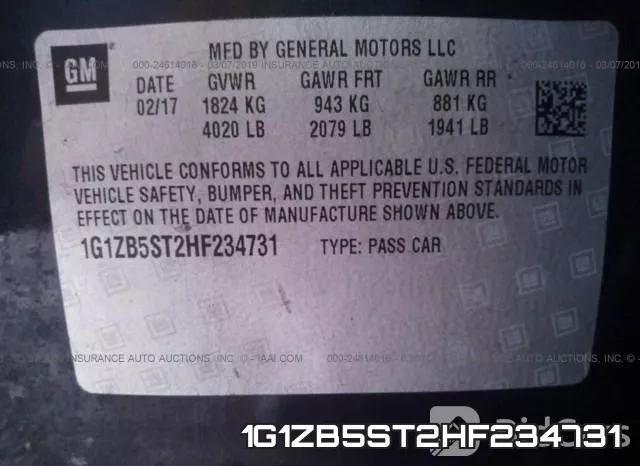 1G1ZB5ST2HF234731 фото 10