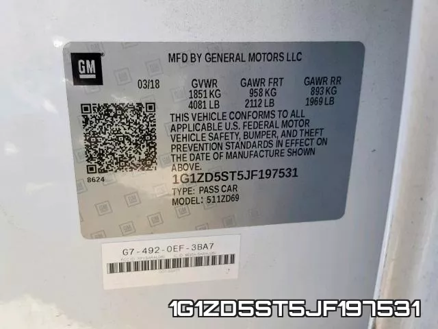 1G1ZD5ST5JF197531 фото 2