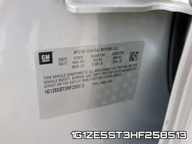 1G1ZE5ST3HF258513 фото 2