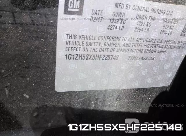 1G1ZH5SX5HF225748 фото 10