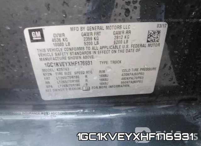 1GC1KVEYXHF176931 фото 10